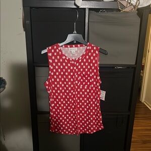 Calvin Klein Red Sleeveless Top